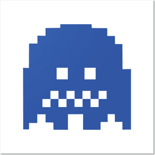 Pacman blue ghost Posters and Art